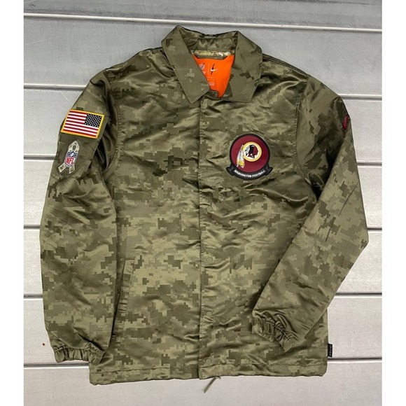 Nike NFL Washington Football On Field Jacket Mens Medium Camo Salute To Service - Picture 1 of 11